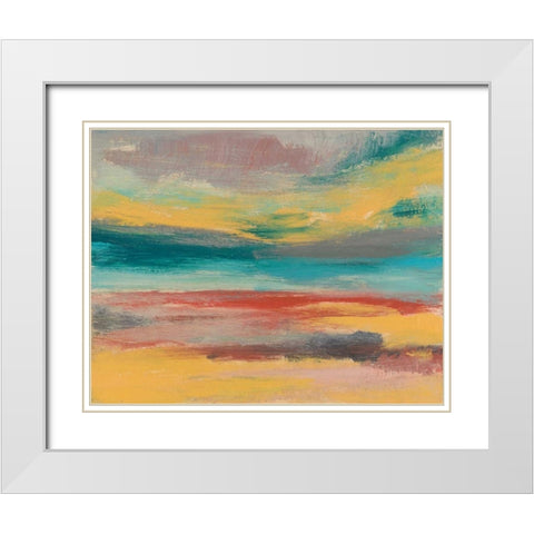 Sunset Study IX White Modern Wood Framed Art Print with Double Matting by Goldberger, Jennifer