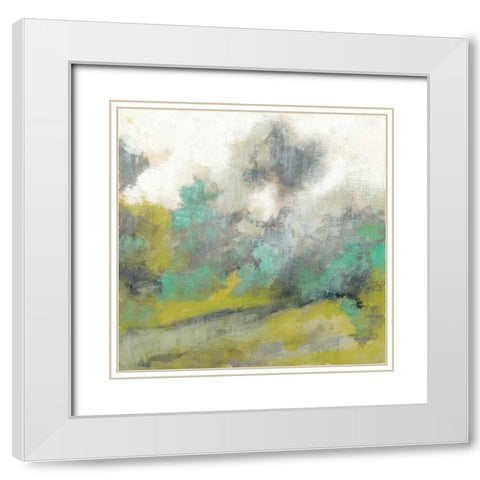 Pastel Walk I White Modern Wood Framed Art Print with Double Matting by Goldberger, Jennifer