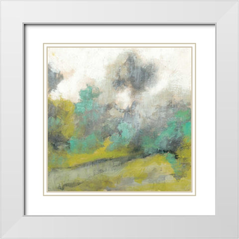 Pastel Walk I White Modern Wood Framed Art Print with Double Matting by Goldberger, Jennifer