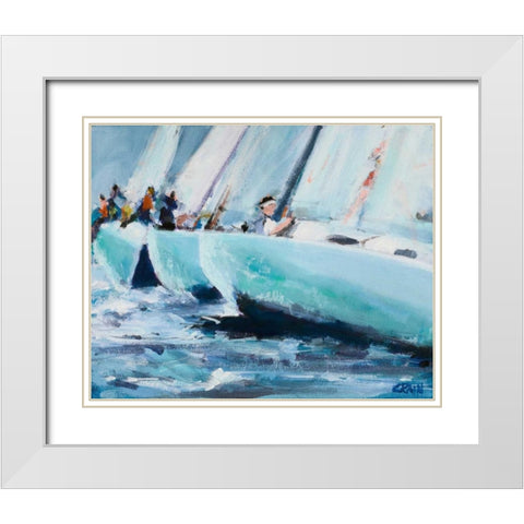 Rail White Modern Wood Framed Art Print with Double Matting by Crain, Curt