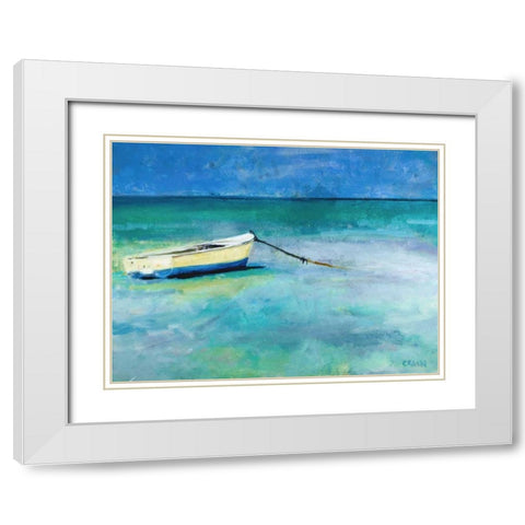 Water Taxi White Modern Wood Framed Art Print with Double Matting by Crain, Curt