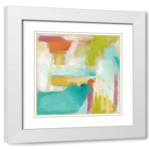 Color Space II White Modern Wood Framed Art Print with Double Matting by Vess, June Erica