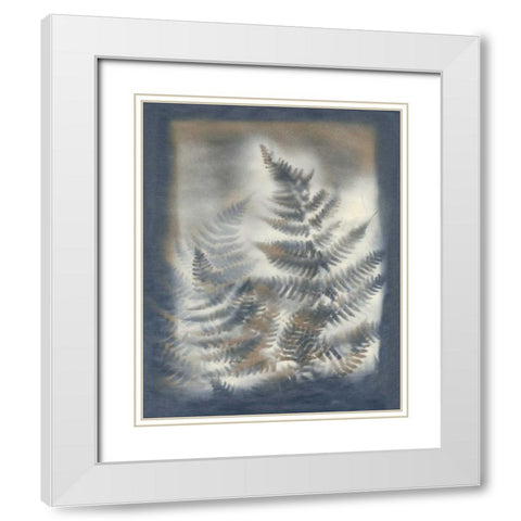 Shadows and Ferns V White Modern Wood Framed Art Print with Double Matting by Stramel, Renee W.