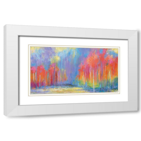Woods Splash White Modern Wood Framed Art Print with Double Matting by Bothne, Janet
