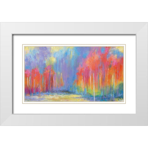 Woods Splash White Modern Wood Framed Art Print with Double Matting by Bothne, Janet