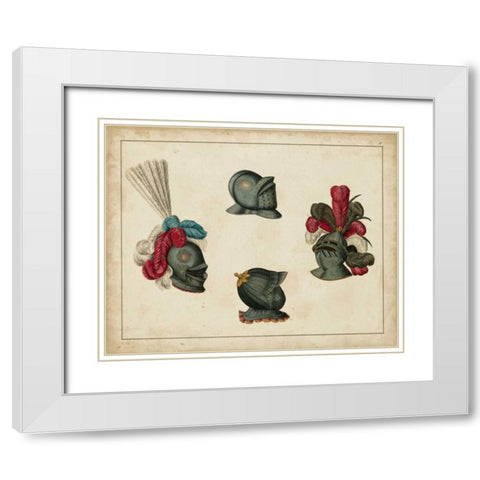 Art Heraldique III White Modern Wood Framed Art Print with Double Matting by Vintage Collection