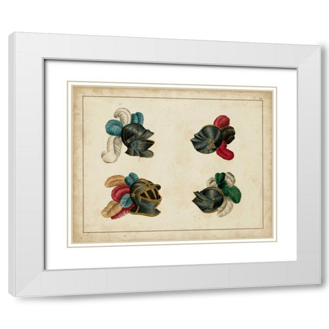 Art Heraldique IV White Modern Wood Framed Art Print with Double Matting by Vintage Collection