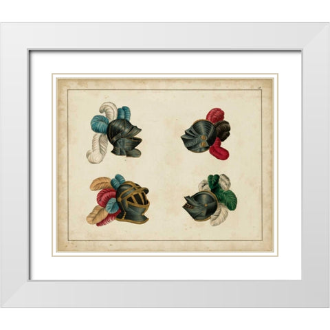 Art Heraldique IV White Modern Wood Framed Art Print with Double Matting by Vintage Collection