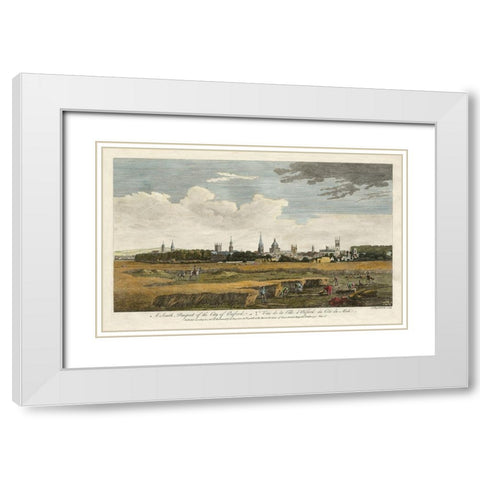 South Prospect of Oxford White Modern Wood Framed Art Print with Double Matting by Boydell