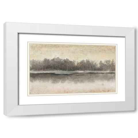 Edgewater I White Modern Wood Framed Art Print with Double Matting by Tim OToole