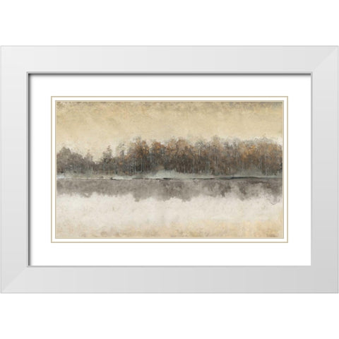 Edgewater II White Modern Wood Framed Art Print with Double Matting by Tim OToole