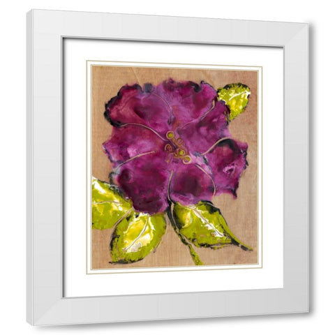 Camellia Passion I White Modern Wood Framed Art Print with Double Matting by Ludwig, Alicia