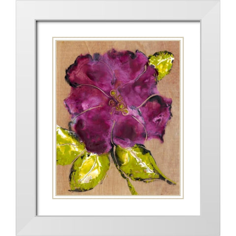 Camellia Passion I White Modern Wood Framed Art Print with Double Matting by Ludwig, Alicia