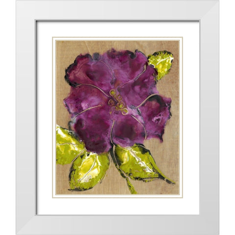 Camellia Passion I White Modern Wood Framed Art Print with Double Matting by Ludwig, Alicia