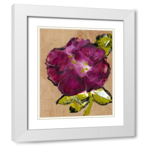 Camellia Passion II White Modern Wood Framed Art Print with Double Matting by Ludwig, Alicia