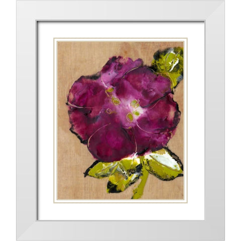Camellia Passion II White Modern Wood Framed Art Print with Double Matting by Ludwig, Alicia