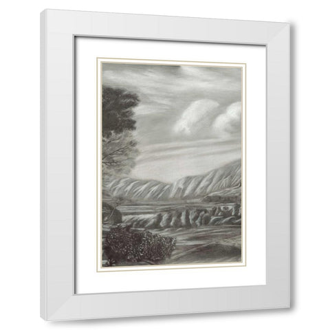 Classical Landscape Triptych II White Modern Wood Framed Art Print with Double Matting by Naomi McCavitt