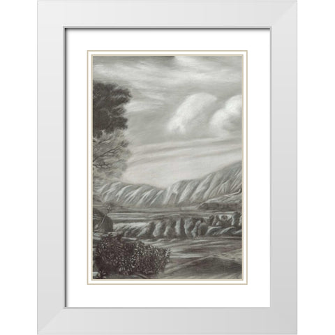 Classical Landscape Triptych II White Modern Wood Framed Art Print with Double Matting by Naomi McCavitt