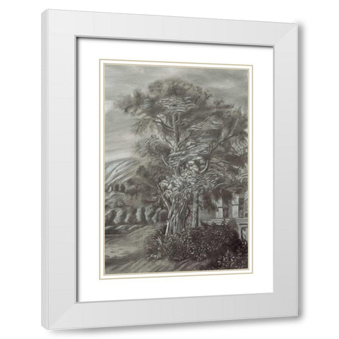 Classical Landscape Triptych III White Modern Wood Framed Art Print with Double Matting by Naomi McCavitt