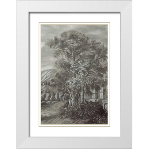 Classical Landscape Triptych III White Modern Wood Framed Art Print with Double Matting by Naomi McCavitt