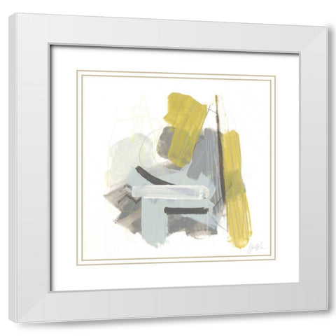 Tonal Frequency III White Modern Wood Framed Art Print with Double Matting by Vess, June Erica