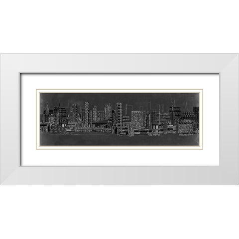 City Sounds at Night White Modern Wood Framed Art Print with Double Matting by Chandler, Sharon