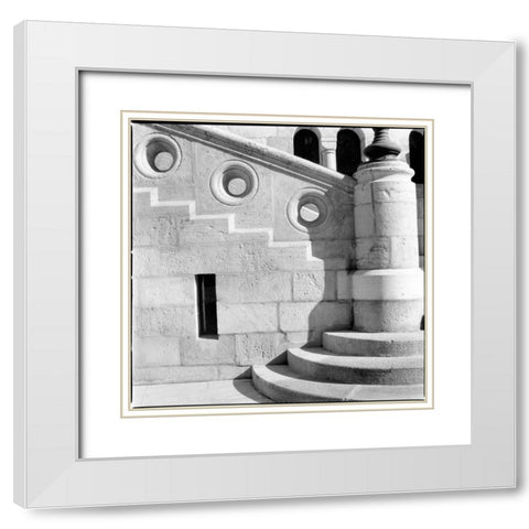 Architecture Detail I Budapest White Modern Wood Framed Art Print with Double Matting by DeNardo, Laura