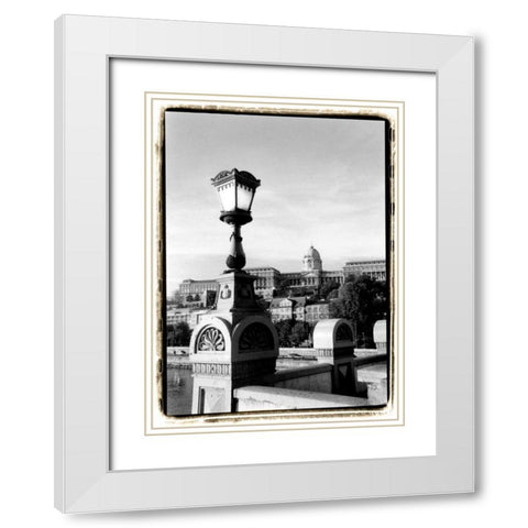 Steps to Fishermans Bastion White Modern Wood Framed Art Print with Double Matting by DeNardo, Laura
