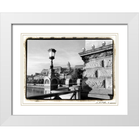 View of the Royal Palace, Budapest White Modern Wood Framed Art Print with Double Matting by DeNardo, Laura