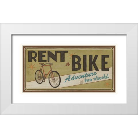 Bike Shop II White Modern Wood Framed Art Print with Double Matting by Vess, June Erica
