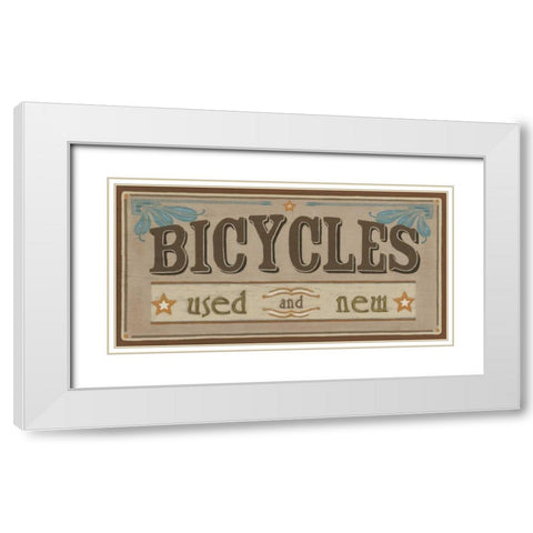 Bike Shop IV White Modern Wood Framed Art Print with Double Matting by Vess, June Erica