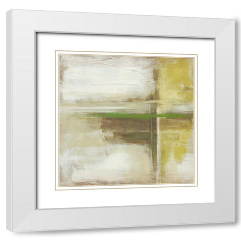 Wood Lake I White Modern Wood Framed Art Print with Double Matting by Vess, June Erica