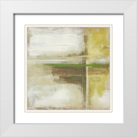 Wood Lake I White Modern Wood Framed Art Print with Double Matting by Vess, June Erica
