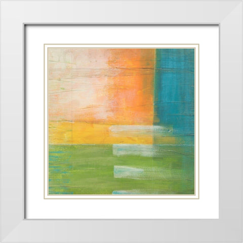Citrus Fields II White Modern Wood Framed Art Print with Double Matting by Vess, June Erica