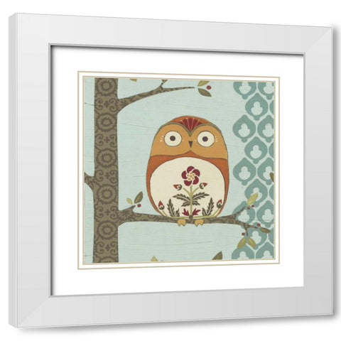 Forest Whimsy II White Modern Wood Framed Art Print with Double Matting by Vess, June Erica