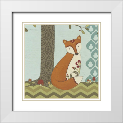 Forest Whimsy III White Modern Wood Framed Art Print with Double Matting by Vess, June Erica