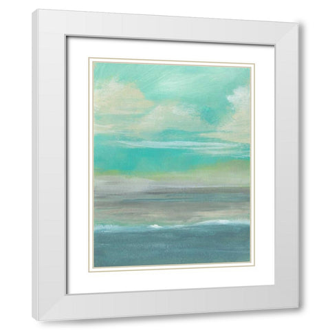 Lowland Beach I White Modern Wood Framed Art Print with Double Matting by McMullen, Charles