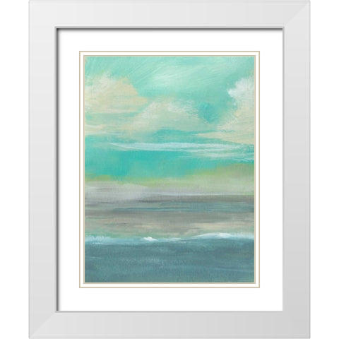 Lowland Beach I White Modern Wood Framed Art Print with Double Matting by McMullen, Charles