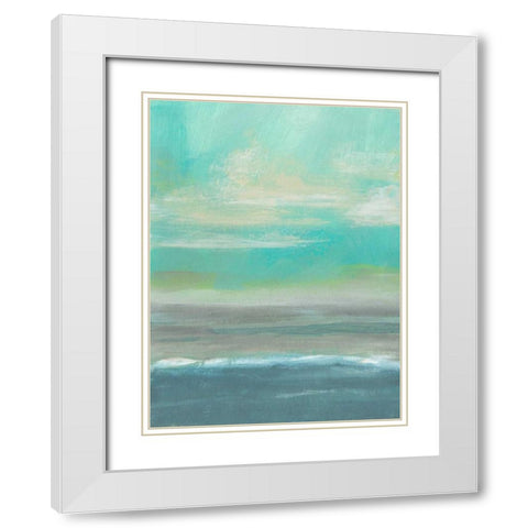 Lowland Beach II White Modern Wood Framed Art Print with Double Matting by McMullen, Charles