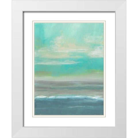 Lowland Beach II White Modern Wood Framed Art Print with Double Matting by McMullen, Charles