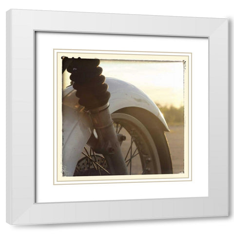 Sunset Ride I White Modern Wood Framed Art Print with Double Matting by Stramel, Renee W.