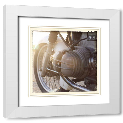 Sunset Ride IV White Modern Wood Framed Art Print with Double Matting by Stramel, Renee W.