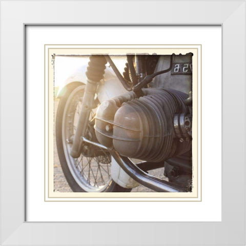 Sunset Ride IV White Modern Wood Framed Art Print with Double Matting by Stramel, Renee W.