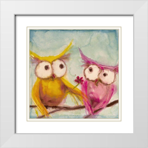 Hoos Smitten White Modern Wood Framed Art Print with Double Matting by Quin, Marabeth