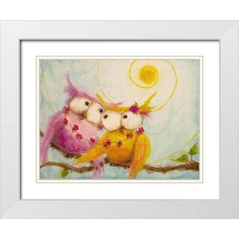 Hoos Bound by Love White Modern Wood Framed Art Print with Double Matting by Quin, Marabeth