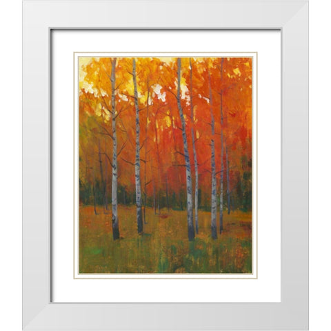 Changing Colors I White Modern Wood Framed Art Print with Double Matting by OToole, Tim