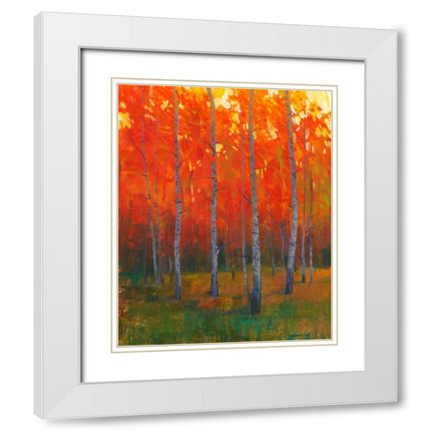 Changing Colors II White Modern Wood Framed Art Print with Double Matting by OToole, Tim