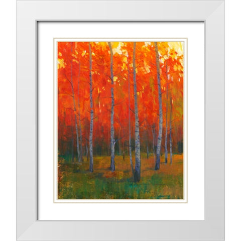 Changing Colors II White Modern Wood Framed Art Print with Double Matting by OToole, Tim