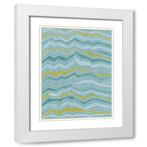 Tectonic Stripes I White Modern Wood Framed Art Print with Double Matting by Lam, Vanna