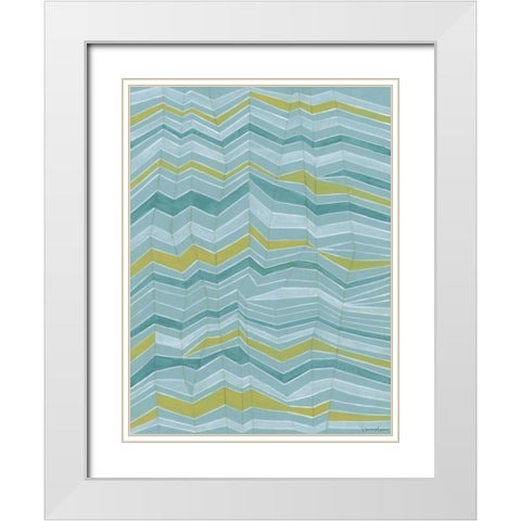 Tectonic Stripes I White Modern Wood Framed Art Print with Double Matting by Lam, Vanna